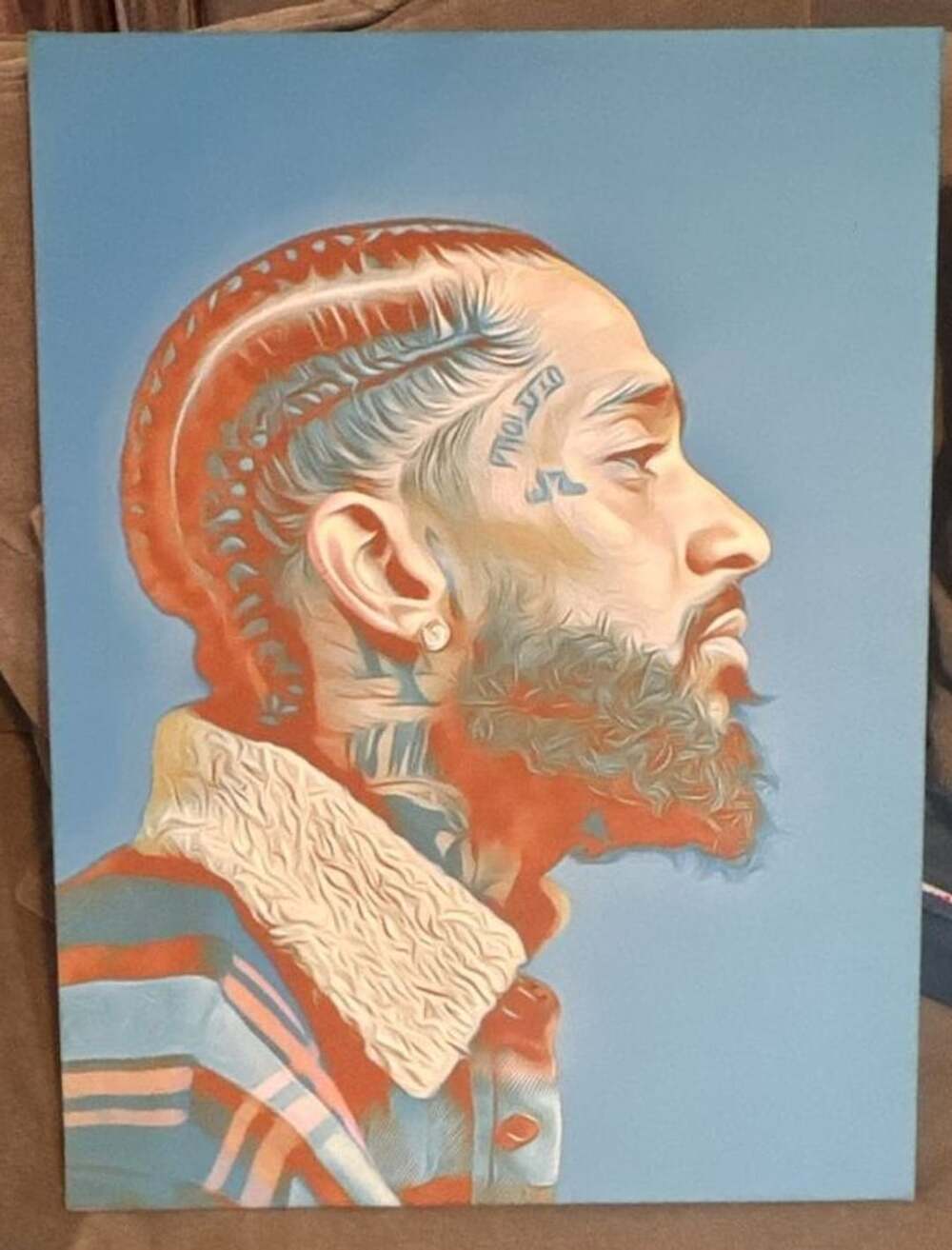 Nipsey Hussle Portrait Canvas Wall Art Painting
